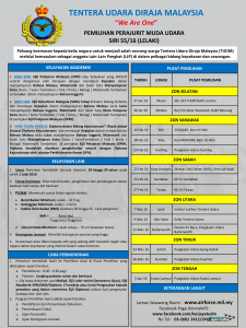 Iklan Temuduga Tentera Udara Diraja Malaysia (TUDM) 2016