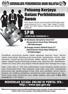 Kementerian Kerja Raya Malaysia (100 Kekosongan) 2016