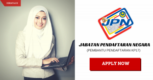 Jawatan Kosong JABATAN PENDAFTARAN NEGARA