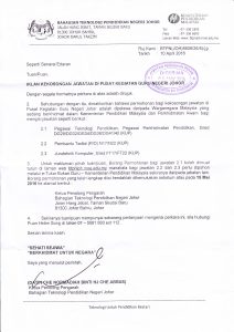 Iklan Jawatan Kosong Pusat Kegiatan Guru Johor