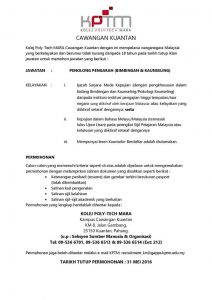 Kerja Kolej Poly-Tech Mara (KPTM)