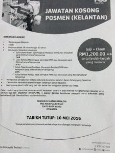 Posmen POS Malaysia Kelantan