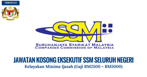 Jawatan Kosong Suruhanjaya Syarikat Malaysia (SSM)