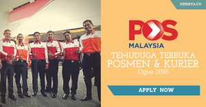 Jawatan Kosong Terkini POS Malaysia Kelantan Pahang