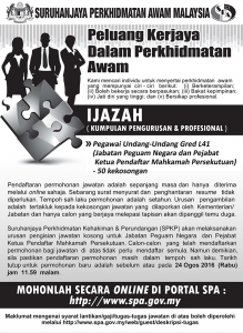 Iklan Jawatan Kosong Pegawai Undang-undang L41