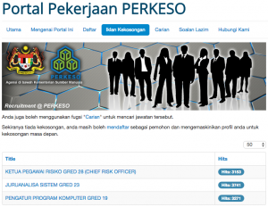 Iklan Kekosongan PERKESO