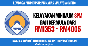 Jawatan Kosong LEMBAGA PERINDUSTRIAN NANAS MALAYSIA (MPIB) (1)