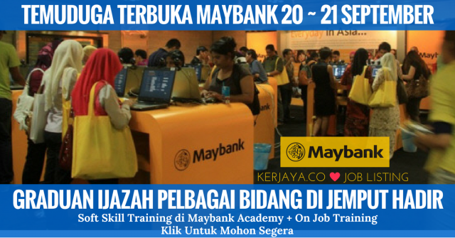 Temuduga Terbuka Maybank SL1M Latihan 1Malaysia 2016/2017
