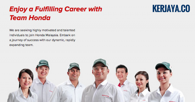 Honda Malaysia ~ Pelbagai Kekosongan Jawatan