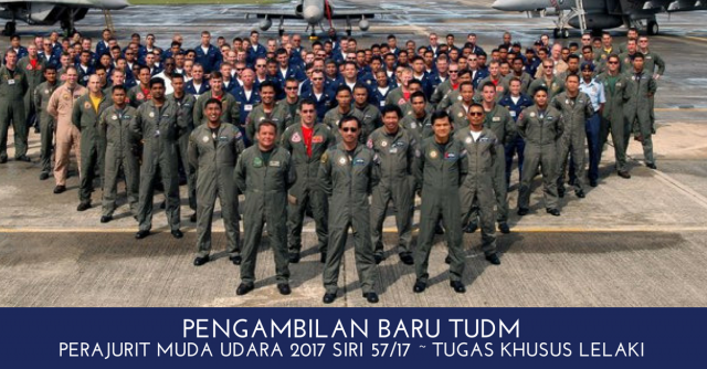 Pengambilan Perajurit Muda Udara 2017 Siri 57/17 ~ Tugas Khusus Lelaki