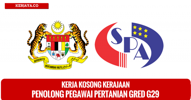 Penolong Pegawai Pertanian Gred G29