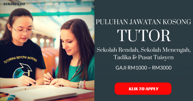 Ambilan Terkini TUTOR ~ 104 Jawatan Pelbagai Negeri