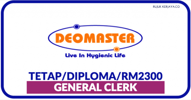 Kerani Pentadbiran di Deomaster Global Hygiene Services