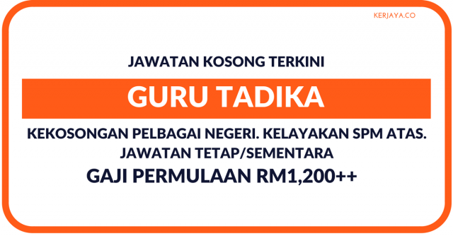 Guru Tadika Seluruh Negara ~ Permohonan Terbuka Seluruh Negara