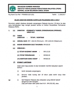 Iklan Jawatan Kosong FRIM Terkini