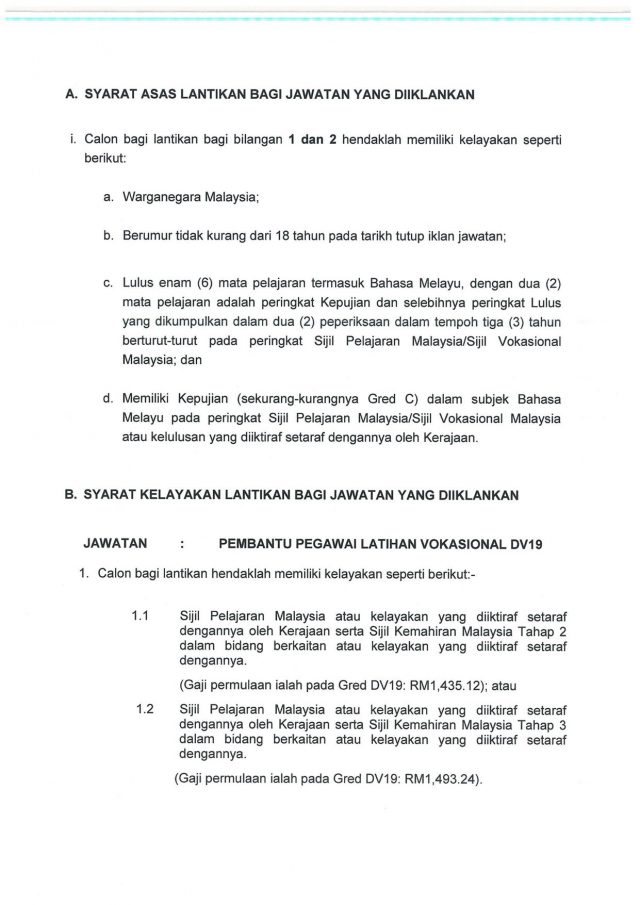 Iklan Jawatan MARA