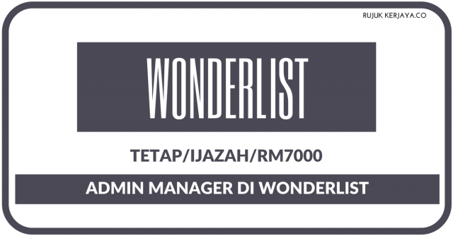 Admin Manager Di Wonderlist