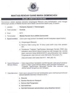 Pembantu Operasi Maktab Rendah Sains Mara