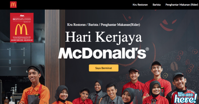 Crew McDonalds ~ Minima SPM Dengan Gaji RM1400