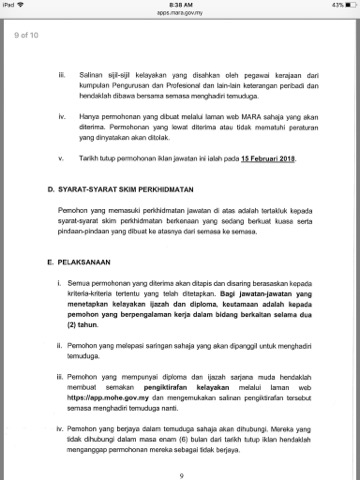 Iklan Jawatan Kosong MARA