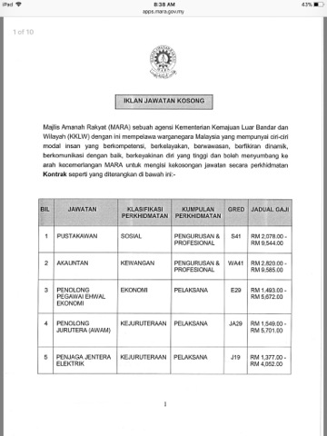 Iklan Jawatan Kosong MARA