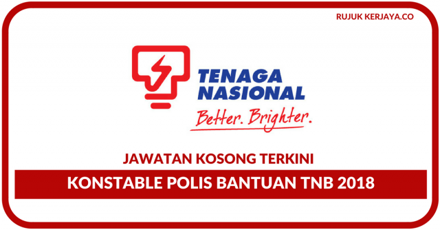 Pengambilan Terkini Konstable Polis Bantuan TNB 2018 ~ Terbuka Seluruh Semenanjung Malaysia