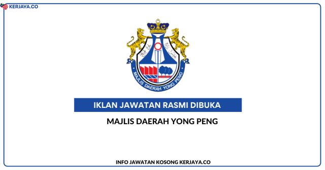 Majlis Daerah Yong  Peng ~ Pembantu Kesihatan Awam Gred U19 & Penolong Pegawai Perancang Bandar Dan Desa Gred JA29 &