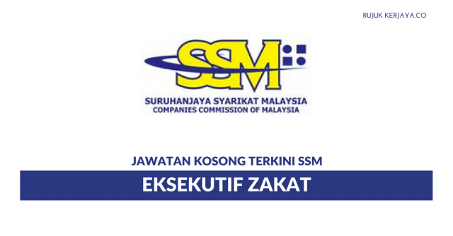Suruhanjaya Syarikat Malaysia (SSM) ~ Eksekutif Zakat