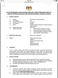 Iklan Jawatan Kosong Guru Tabika Perpaduan 2018