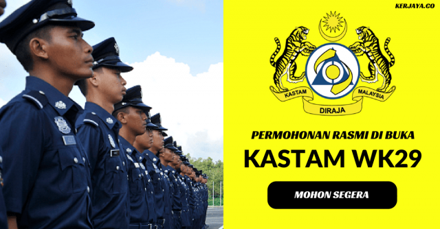 Permohonan Rasmi Jawatan Kosong Jabatan Kastam Diraja Malaysia 2018 di Buka