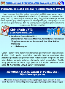Iklan Permohonan Jawatan Pembantu Operasi di Kementerian Pendidikan Tinggi, Kementerian Kesihatan Malaysia & Kementerian Sumber Asli di Buka