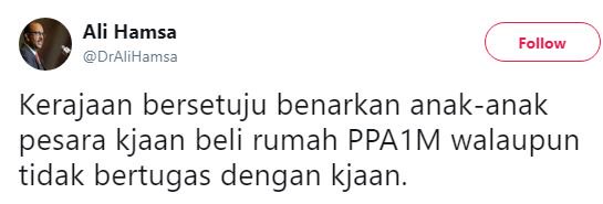 Anak Pesara Kerajaan Kini Boleh Beli Rumah PPA1M Walaupun Tak Kerja Kerajaan