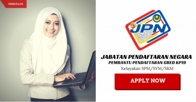 Cara Mengemukakan Permohonan Jawatan Pembantu Pendaftaran KP19 Dengan Sijil SPM/SVM/SPMV Dan Sijil Setaraf