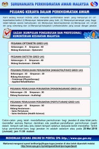 Iklan Jawatan Pegawai Dietetik