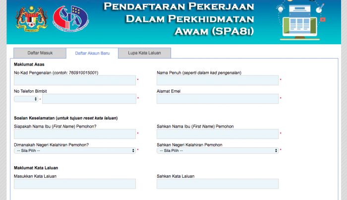 Pendaftaran Permohonan Latihan Separa Perubatan SPA