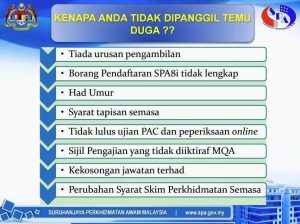 Sebab Kenapa Anda Tidak Dipanggil Temuduga Kerajaan?