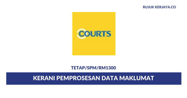 Kerani Pemprosesan Data Maklumat di Courts