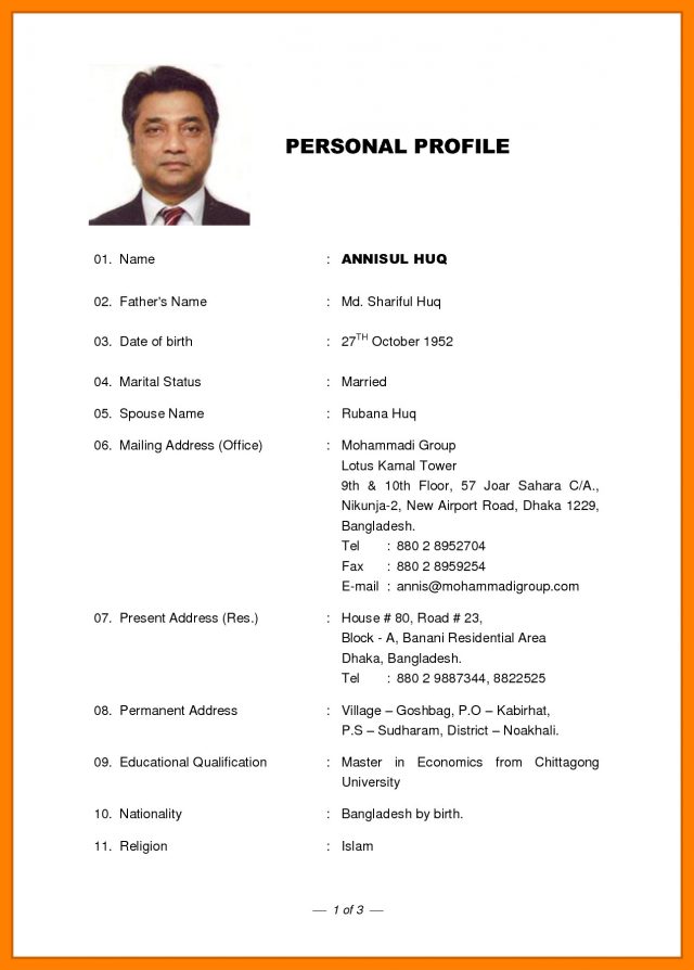 biodata