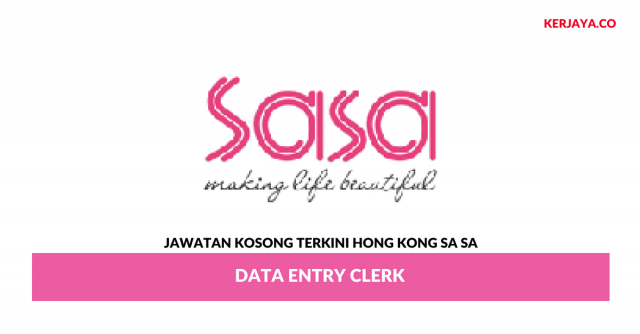 Hong Kong Sa Sa ~ Data Entry Clerk