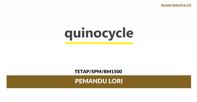 Pemandu Lori Quinocycle Waste Systems ~ Gaji RM1500