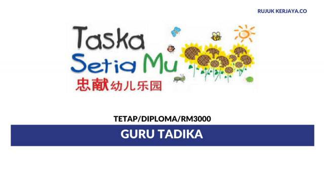 Guru Tadika Taska Setia Mu ~ Gaji RM3000