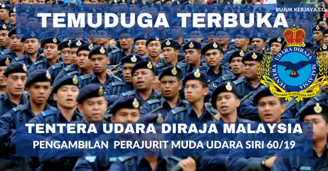 Temuduga Terbuka Tentera Udara Diraja Malaysia Kini Di buka