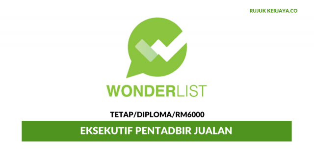 Eksekutif Pentadbir Jualan Wonderlist