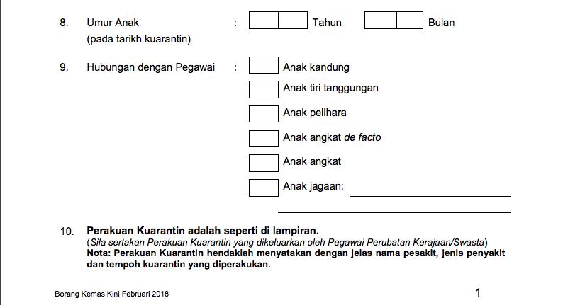 borang kuarantin 2