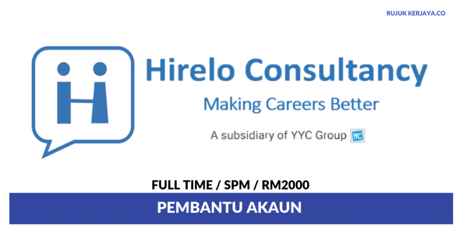 Agensi Pekerjaan Hirelo Consultancy ~ Pembantu Akaun