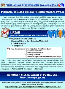 Iklan Jabatan Mineral & Geosains Malaysia (JMG)