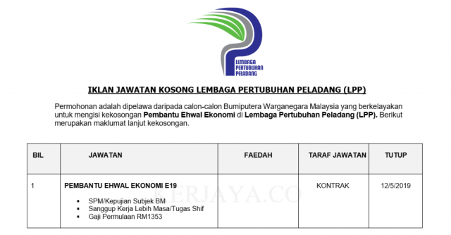 Lembaga Pertubuhan Peladang ~ Pembantu Ehwal Ekonomi
