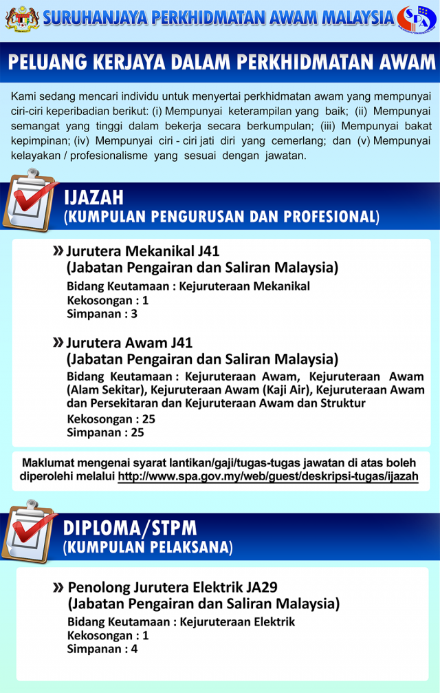 Iklan Jawatan Kosong JPS