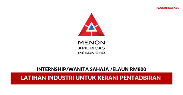Menon Americas ~ Latihan Industri Untuk Kerani Pentadbiran