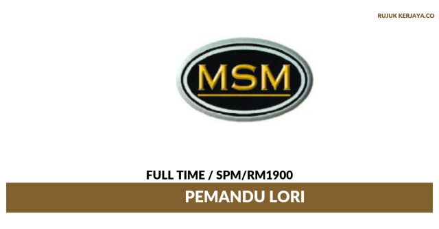 Pemandu Lori MSM Metal Industries